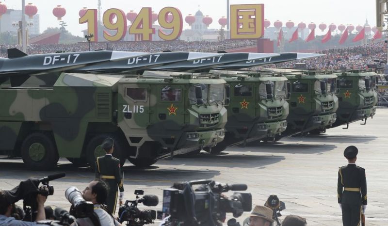 China shows off military in anniversary parade