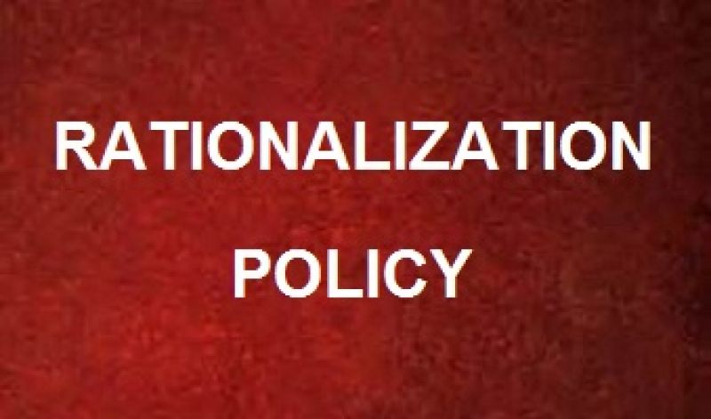 Rationalization Policy