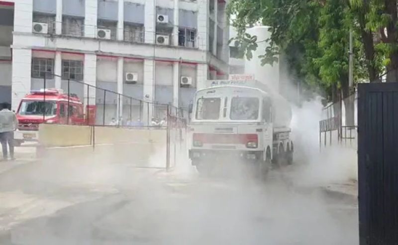 Oxygen tanker leaked in Nashik