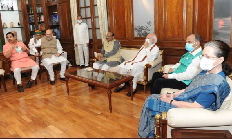 PM Modi, Amit Shah, Sonia Gandhi and others met Om Birla