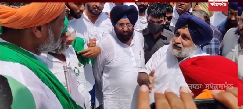 Farmers Stop Sukhbir Badal 's Punjab yatra