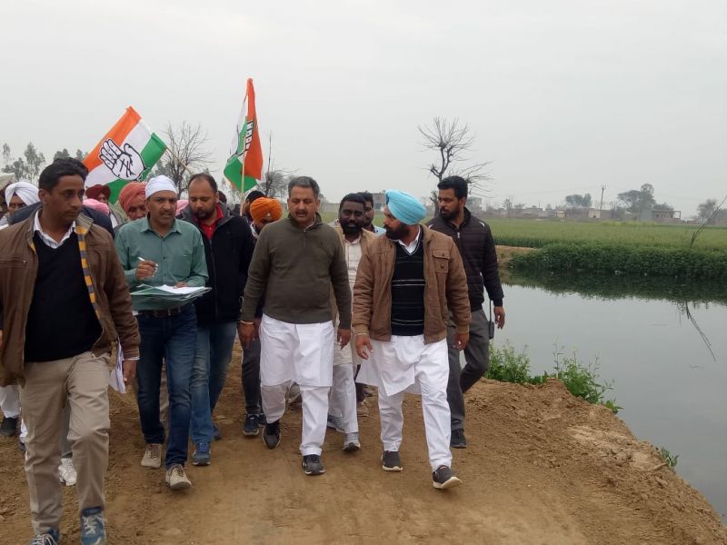 Inspection of ponds during Sangrur Vikas Yatra