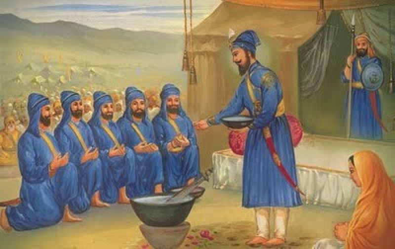 Vaisakhi - Guru Gobind Singh Ji with Panj Pyare