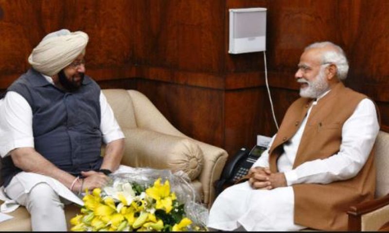 Captain Amrinder Singh With Modi