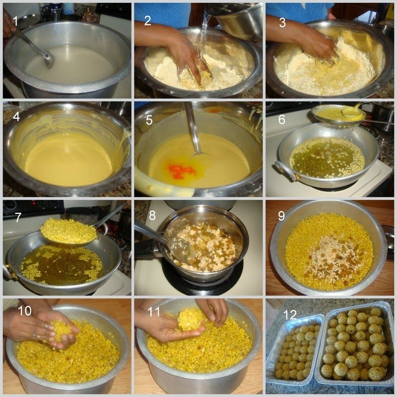 Steps to make Bundi Laddu