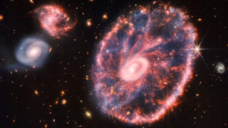 Cartwheel galaxy as seen by JWST. (Photo: Nasa)