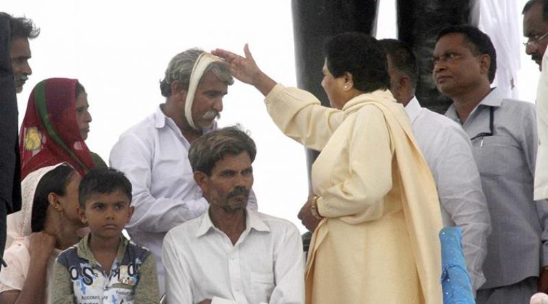 mayawati attack on bjp in dalit case