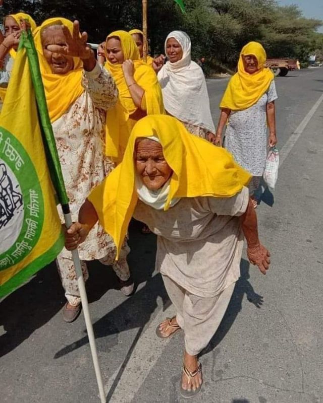 Old Women in farmer protest