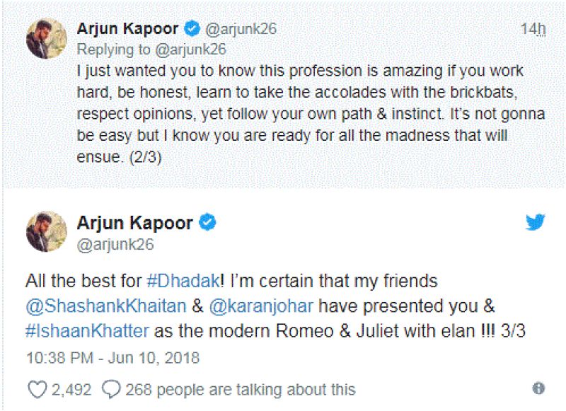 arjun kapoor tweets