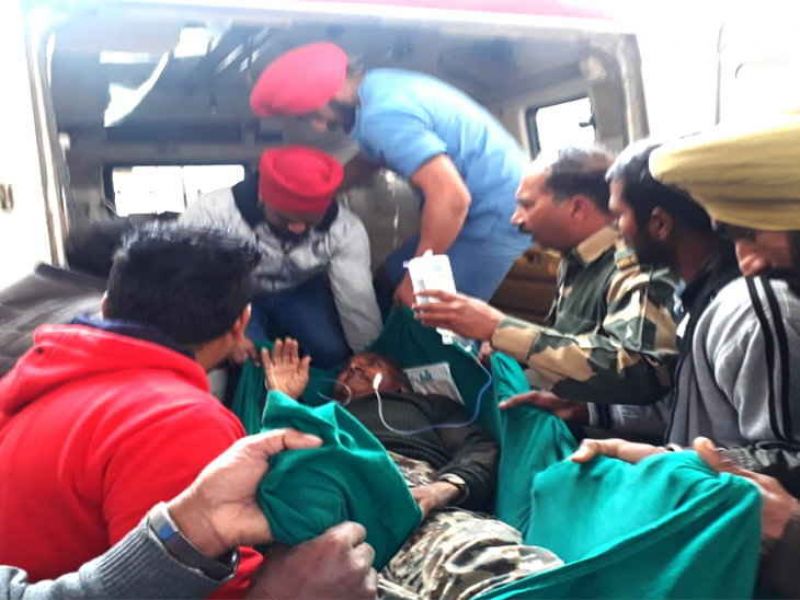 Bus hit by BSF Truck