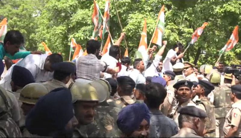 Youth Congress workers protest
