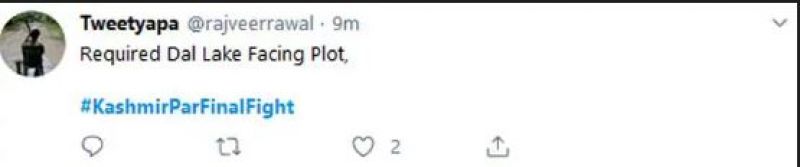 Such reactions have taken place in Kashmir