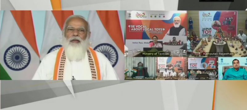 Narendra Modi at the India Toy Fair 2021