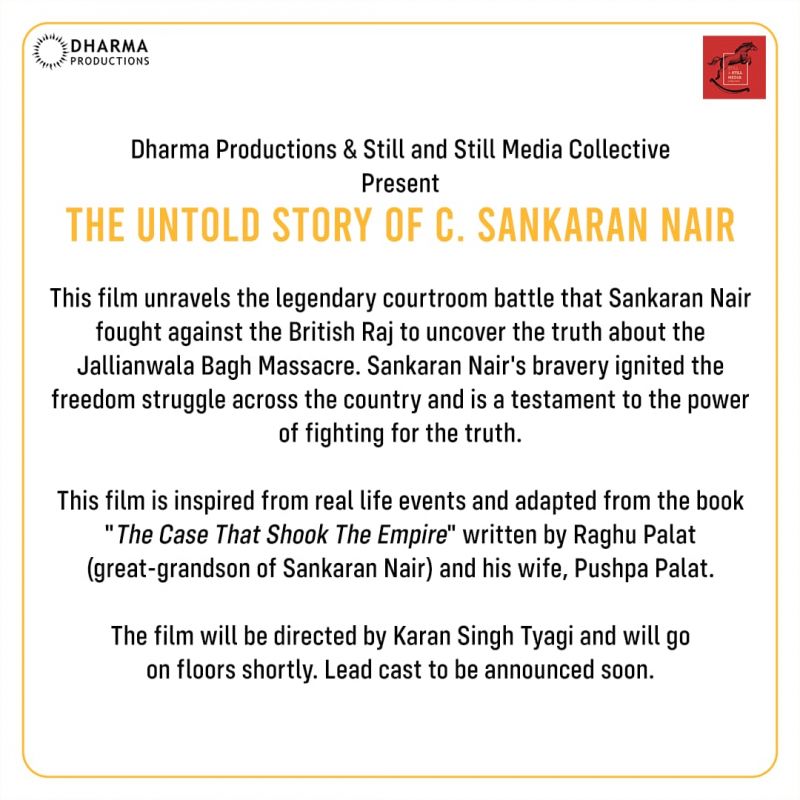 Karan Johar announces a film on Jallianwala Bagh Massacre