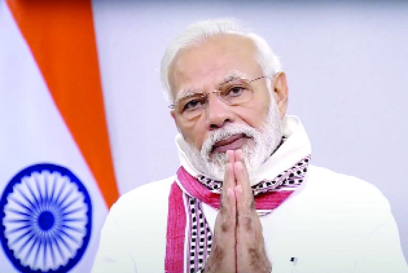 ਦੇਸ਼ ਨੂੰ ਸੰਬੋਧਨ ਕਰਨ ਦੌਰਾਨ ਪ੍ਰਧਾਨ ਮੰਤਰੀ ਨਰਿੰਦਰ ਮੋਦੀ।
