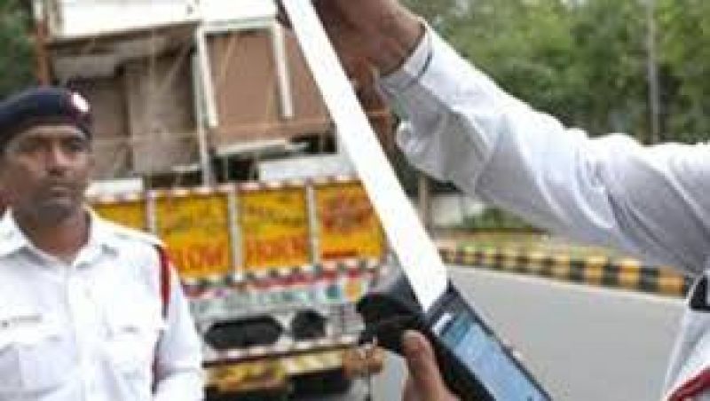 Odisha sambalpur traffic challan truck driver