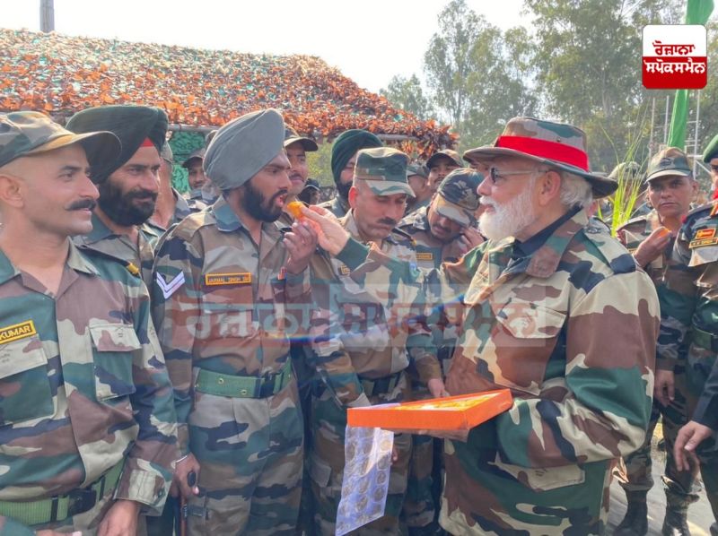 PM Modi arrives in Jammu and Kashmir, wishes Diwali to soldiers 