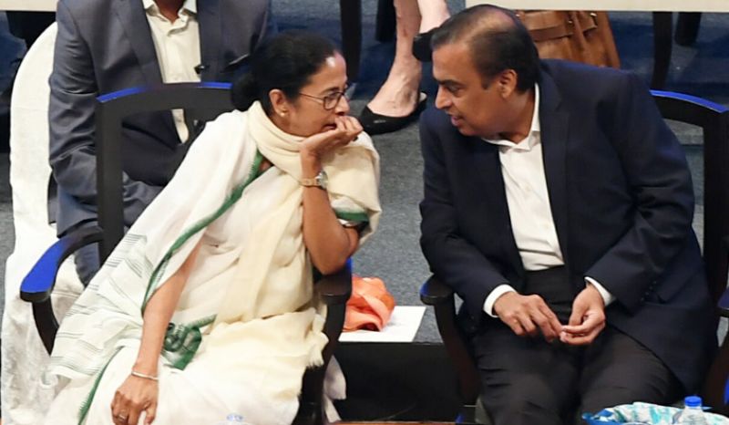 Mamta with Mukesh Ambani 