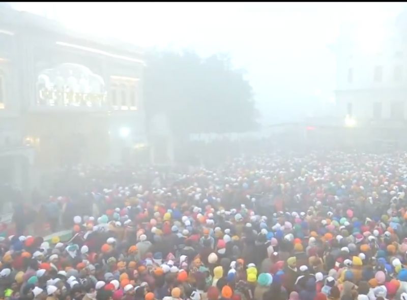 Sangat celebrated new year at Darbar sahib
