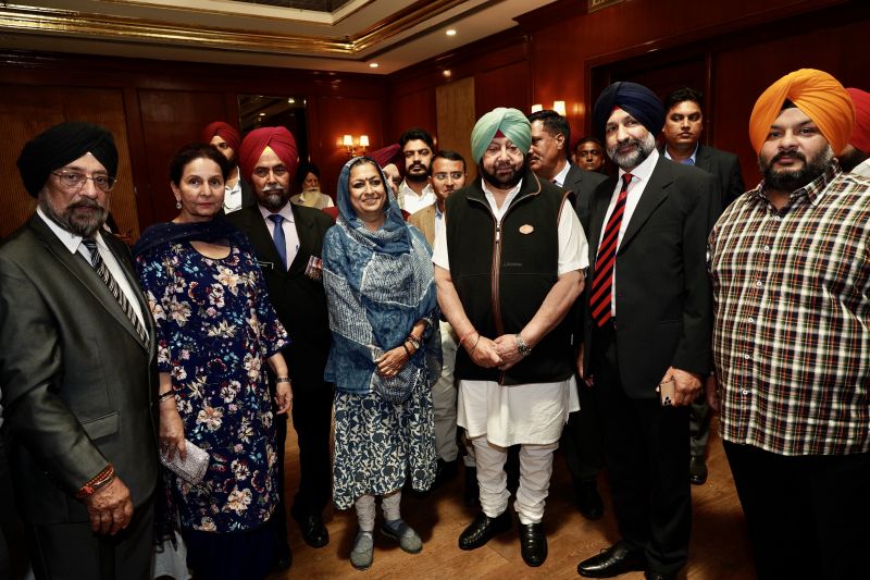 Punjab CM Captain Amarinder Singh along with NRIs at Jalandhar