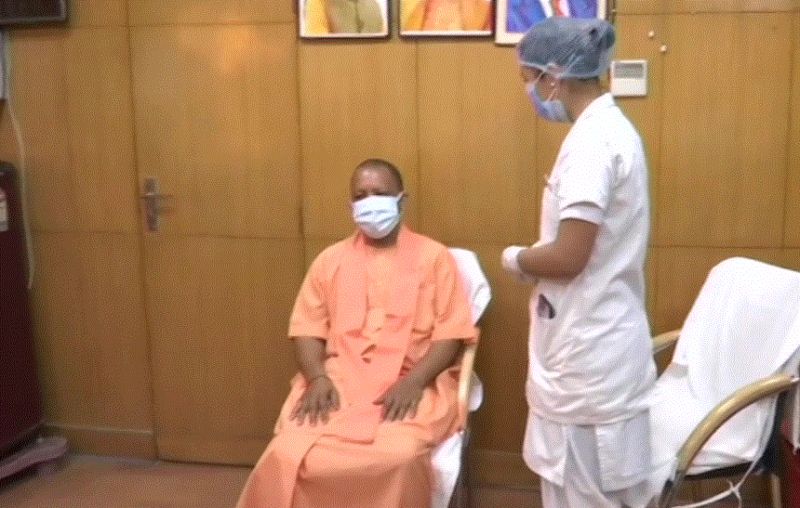 Uttar Pradesh CM Yogi Adityanath receives first dose of COVID-19 vaccine 