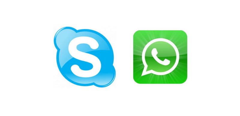 whatsapp,  skype