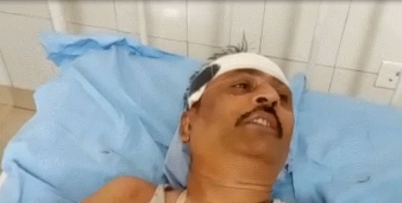 Brutally beaten Father