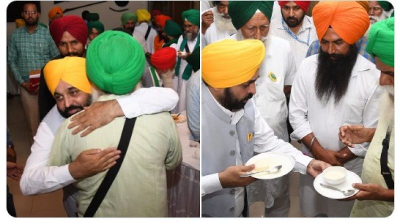 CM Mann with Farmers