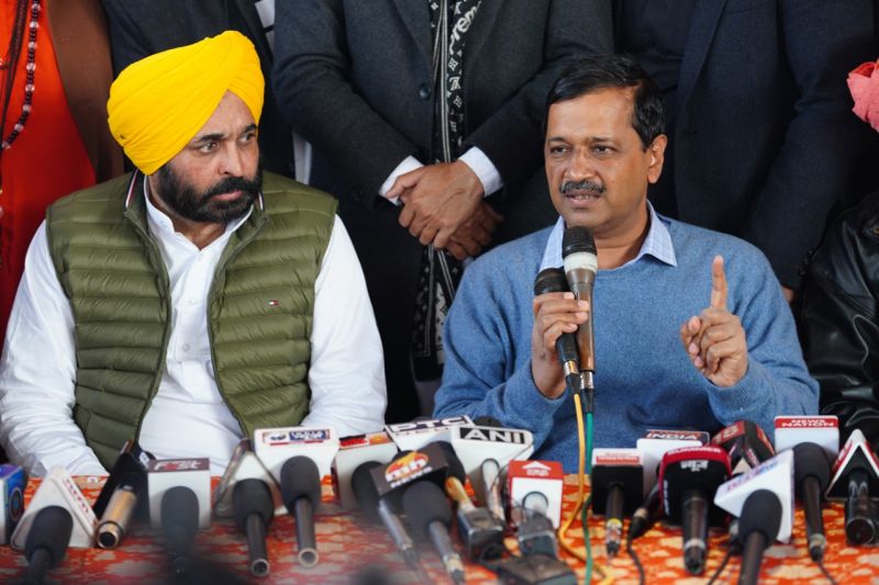 Arvind Kejriwal and Bhagwant Mann