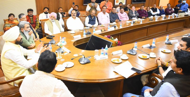 CM Channi and  Punjab Brahim Welfare Board delegation 