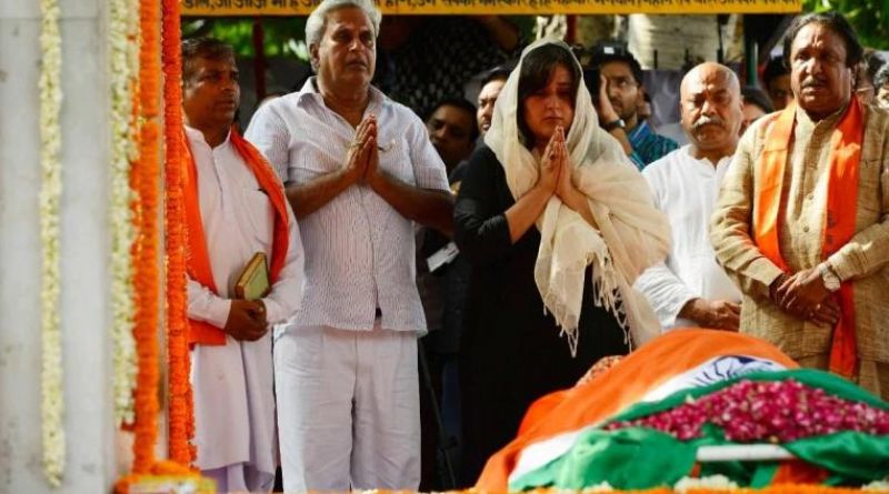 Sushma Swaraj cremated with full state honours
