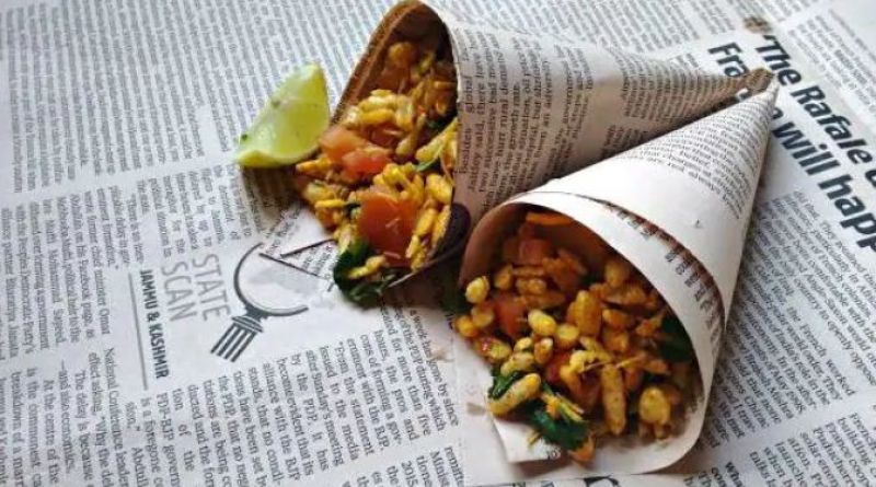 Food Wrapped In Newspapers