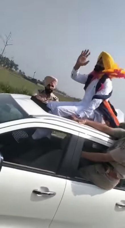 Dangerous stunt by Transport Minister Punjab