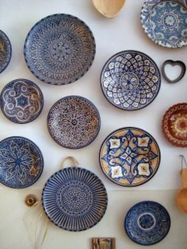 Blue Pottery and Painted Plates