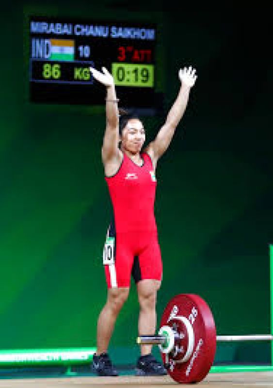 21st Commonwealth Games Indian Women Weightlifter Mirabai Chanu Win gold
