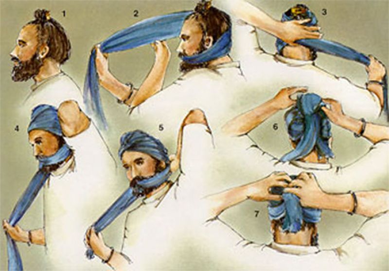 Turban tying 