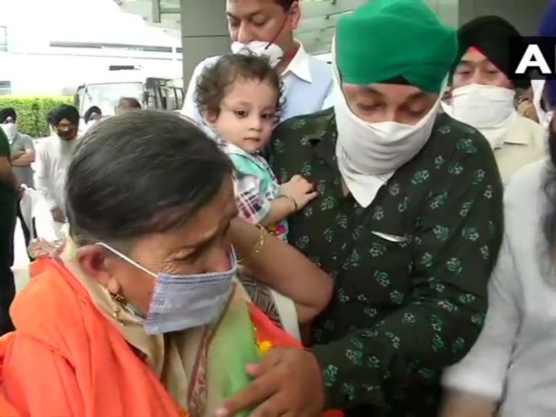 the first batch of Afghan Sikhs who reached India on Sunday, fleeing religious persecution.