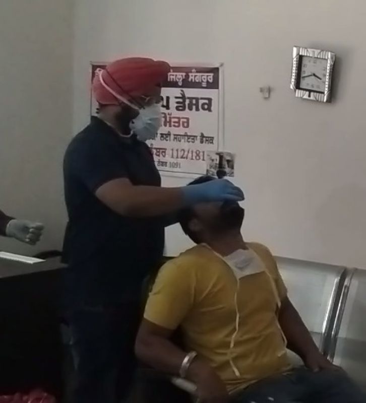  Sangrur police forcibly conducted corona test of those who did not wear mask