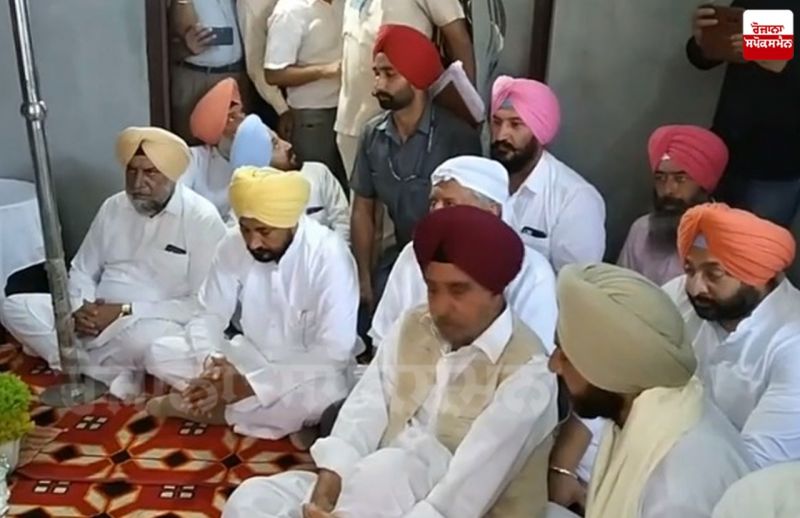 CM Channi at Shaheed Mandeep Singh's House