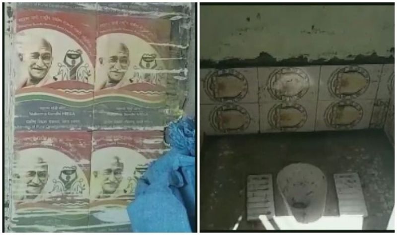 UP: Tiles with Mahatma Gandhi’s image found installed in toilets