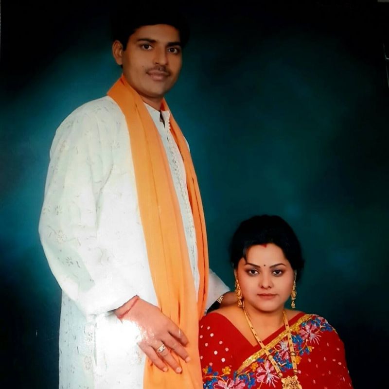 Pooja Shakun Pandey with her husband Ashok