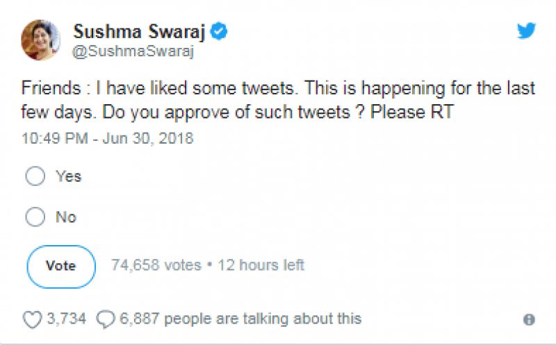 Sushma Swaraj Tweets