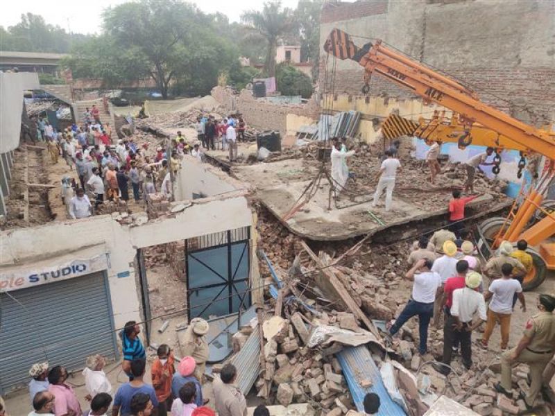 2-storey building collapsed