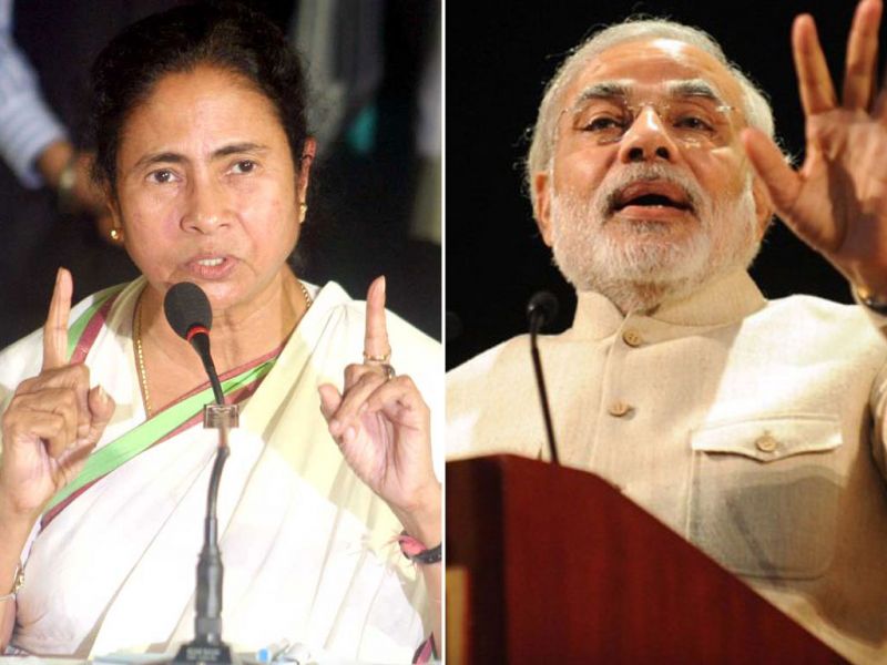 Mamata  Banerjee and Modi 