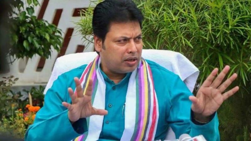 Tripura Chief Minister Bipalb Kumar Deb has resigned