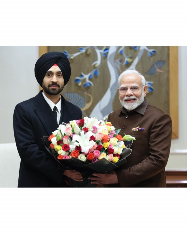 Punjabi singer Diljit Dosanjh met PM narendra Modi