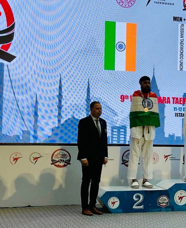 Chandeep Singh won Silver medal at 9th Para World Taekwondo Championships