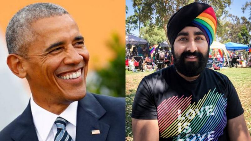 Sikh man's rainbow turban impresses Barack Obama