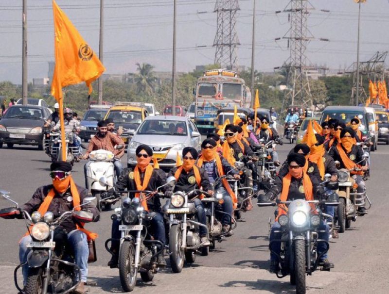 Group motorcycle riders reached Europe