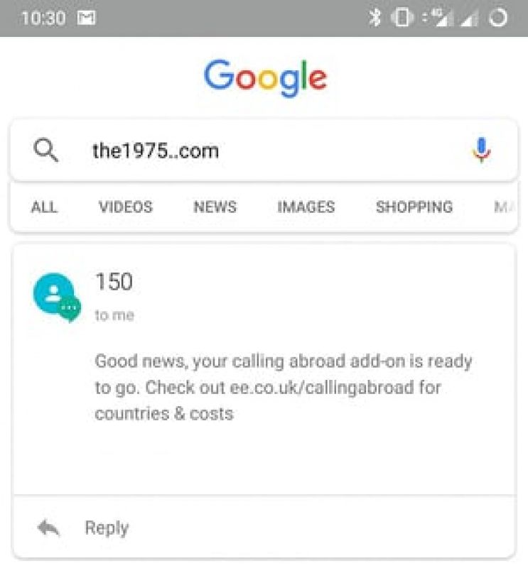 Android bug displays private text messages